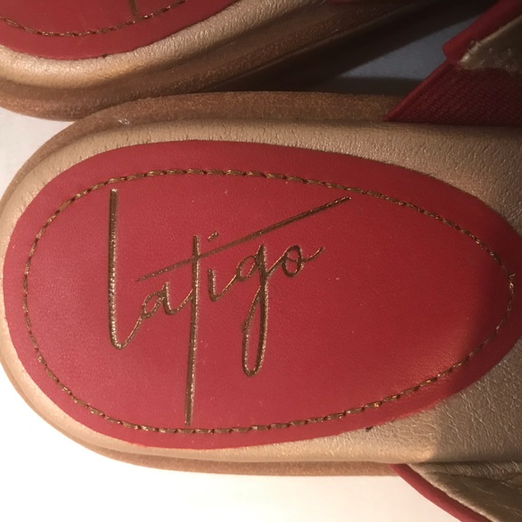 Women's Latigo Karen Leather Platform Sandal Wedge Shoes 7.5 Med - Picture 7 of 12